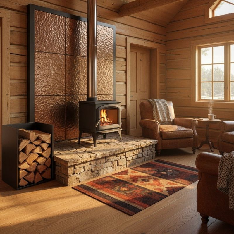 Stone Hearth Installation